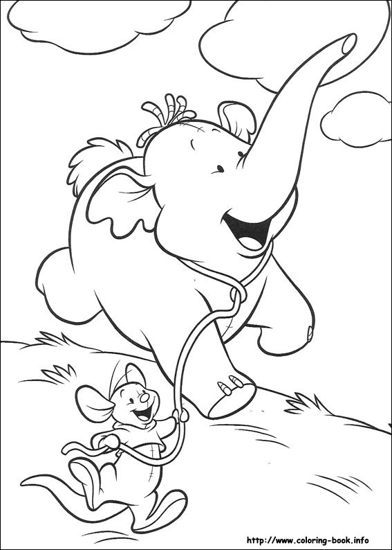 Pooh Heffalump coloring picture